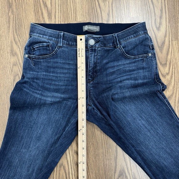 Democracy Jeans Womens 16W Blue Straight Crop Ab Technology Stretch Comfy Denim - Picture 13 of 15